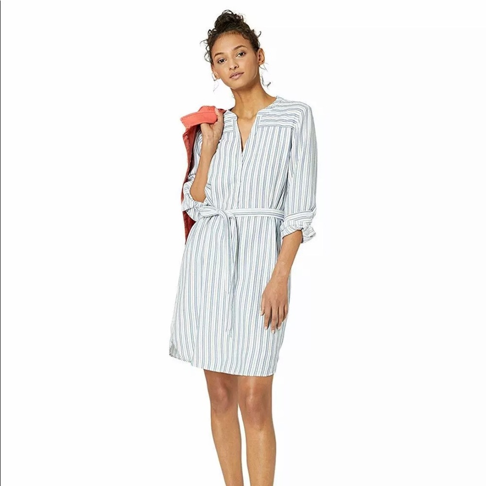 J. Crew Mercantile Textured Stripe Shirt Dress - XS